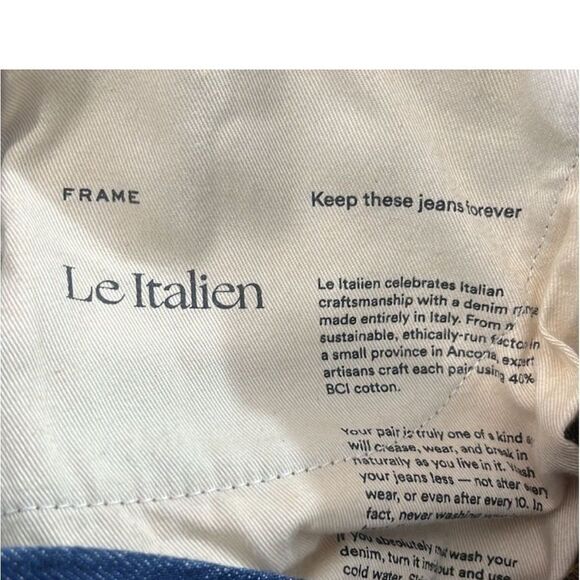 NWT Frame Le Italien True Straight Jeans Vintage Blue Size 31 - Picture 13 of 13